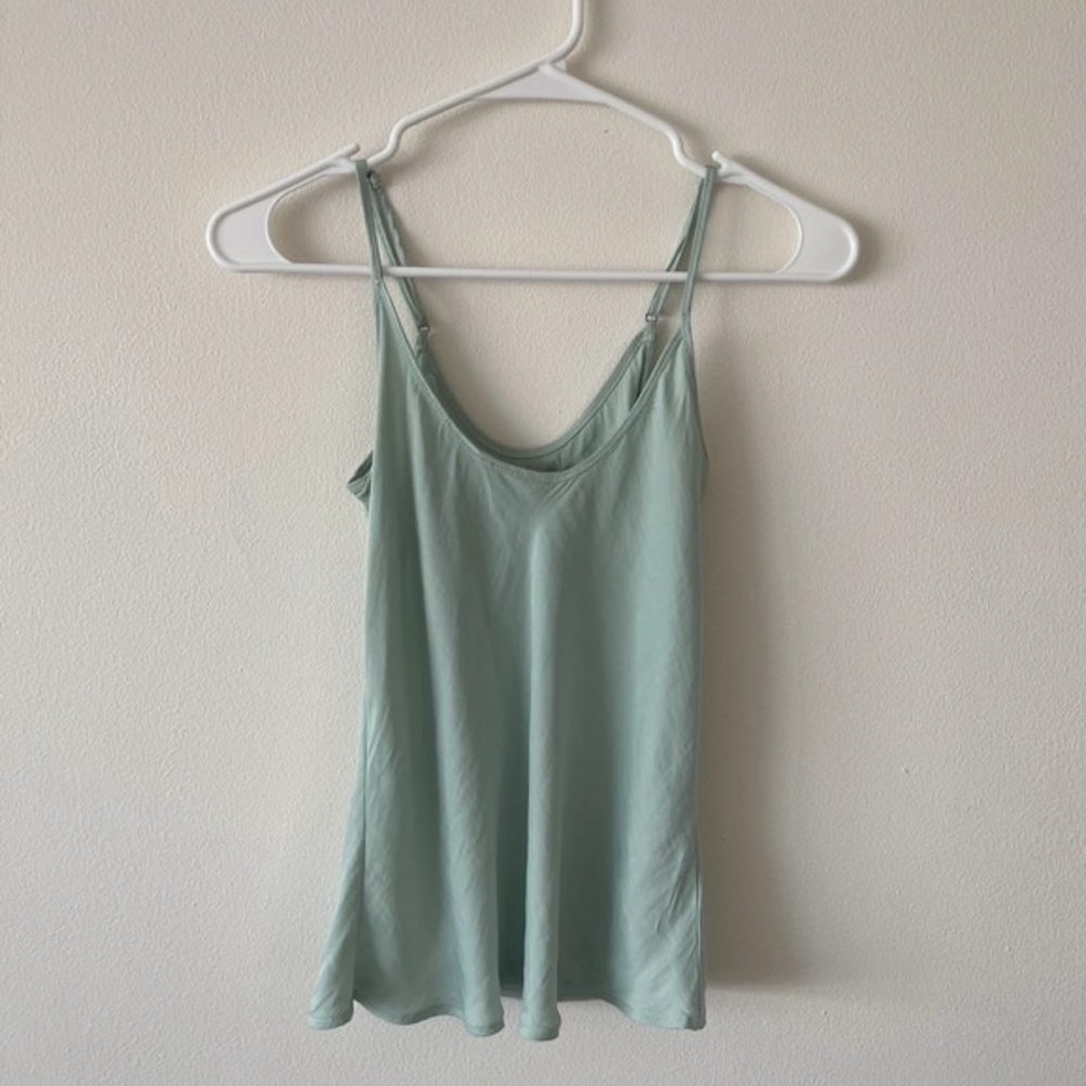 Urban Outfitters Green Satin Tank Top